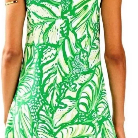 Lilly Pulitzer Jane Shift Dress Partial Zip Toucan Green Coco Loca Print Size 00 - Picture 3 of 11